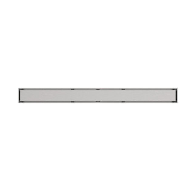 Invisible bathroom linear shower drain tile insert grate channel in brushed stainless steel