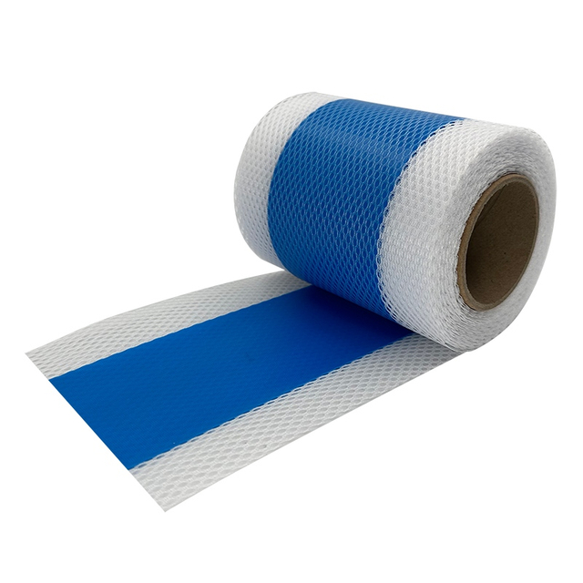 Roll of TPE waterproof jointing tape with white mesh laminated sealing edges