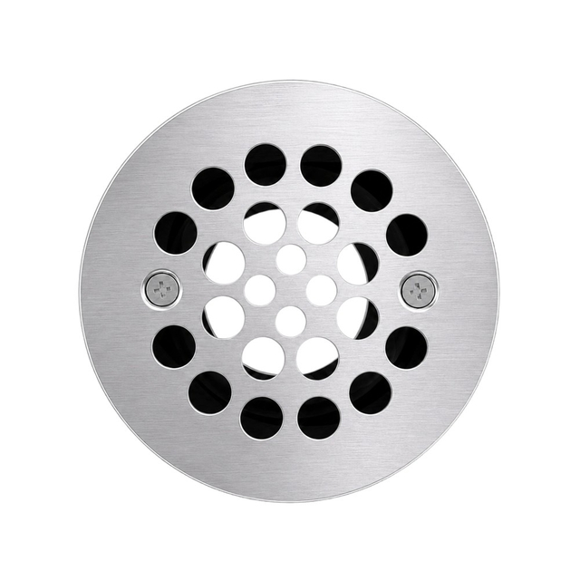 Top circular SS304 cover grate with perforated drainage holes for PVC round shower drain