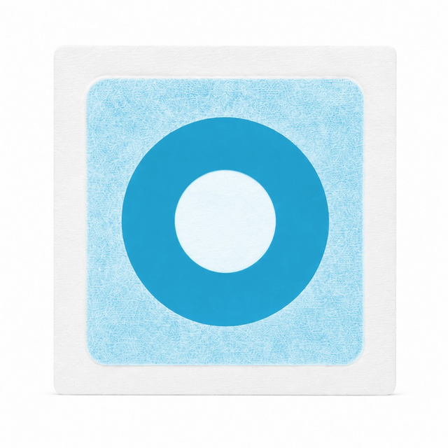 Front orthographic profile of light blue water pipe seals with a 75mm fleece membrane opening